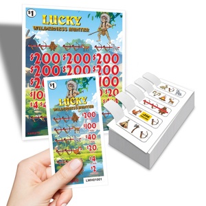 Instant Win Pull Tabs Gambling Tickets Peel Off Tickets 5 <b>Window</b> Savage Tribe Style Custom Winning Rules - Product Image 1