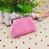 Porte-monnaie court en velours côtelé couleur bonbon personnalisable, petit portefeuille étudiant avec fermeture éclair, doublure en polyester, mode féminine