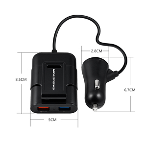 Cargador Universal para Automóvil, con Múltiples Puertos USB de Carga Rápida para Teléfono Móvil, para Reposacabezas y Asiento Trasero - Product Image 2