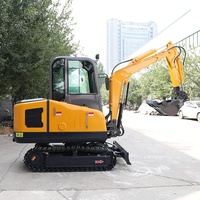 Mini-excavatrice sur chenilles à prix abordable, fabricant chinois, machine d'excavation compacte de 3,5 tonnes conforme EPA, à vendre