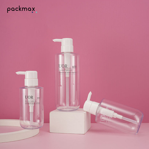 Factory large capacity 300-500ml thick PET round bottom shampoo <b>pump</b> <b>bottle</b>, cosmetic packaging lotion <b>bottle</b> - Product Image 3