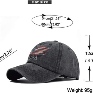 Gorra de Béisbol Unisex Estilo Trucker con Bandera Americana, Lavada y Desgastada, Ajustable, Impermeable, de Algodón - Product Image 5