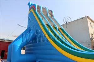 High Quality Dolphin China Commercial Water Park Adults Huge Inflatable Wet Slide N Slip Giant Inflatable Water Slide