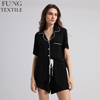 Комплект коротких пижам из модала FUNG 6058 оптом для женщин, 16 цветов, размеры S-XXL, одежда для сна и отдыха, с возможностью нанесения логотипа, склад в США