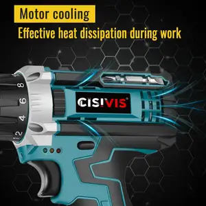 Snoerloze Elektrische Gereedschappen Handheld Power Boormachines Snelwisselboor 18V / 21V Lithuim Ion Batterij Borstelmotor