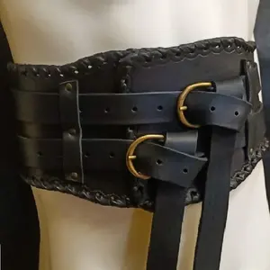 Cinturón Ancho Medieval Vintage <span class=keywords><strong>para</strong></span> <span class=keywords><strong>Hombre</strong></span>, Armadura <span class=keywords><strong>de</strong></span> Caballero, Accesorios Vikingos Piratas <span class=keywords><strong>de</strong></span> la Edad Media, Accesorios Steampunk, Disfraz <span class=keywords><strong>de</strong></span> Cosplay <span class=keywords><strong>para</strong></span> Adultos - Product Image 2