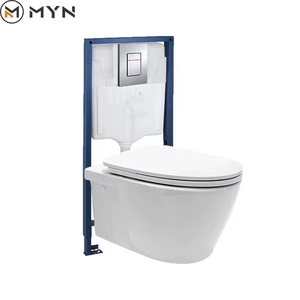 2025 Meiyani nouveau Design salle de bain mur accrocher <span class=keywords><strong>chasse</strong></span> <span class=keywords><strong>d</strong></span>'<span class=keywords><strong>eau</strong></span> citerne mur <span class=keywords><strong>suspendu</strong></span> trempé réservoir <span class=keywords><strong>d</strong></span>'<span class=keywords><strong>eau</strong></span> de toilette avec Double bouton - Product Image 5