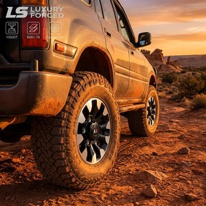 Jantes forgées sur mesure robustes 17-20 pouces, finition noire usinée, pour Toyota Land Cruiser Hilux Ford Ranger - LS Offroad - Product Image 2