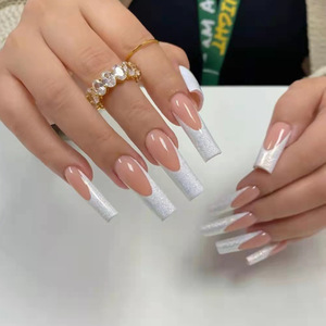 <span class=keywords><strong>Uñas</strong></span> postizas 3d de acrílico, diseño de lujo, <span class=keywords><strong>Rosa</strong></span> ostentoso, alta calidad, personalizado, con diamantes de imitación y caja, venta al por mayor, <span class=keywords><strong>2022</strong></span> - Product Image 1