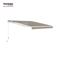 Auvents pliants manuels rétractables en aluminium et tissu Hooeasy pour jardins, balcons, patios, cours, restaurants, cafés et boutiques