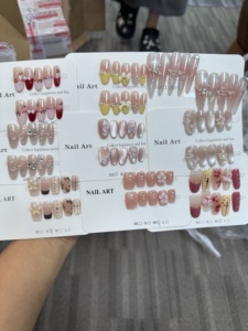 Lot de 10 faux ongles longs en acrylique, faits main, de luxe, pour professionnels (pour salons de manucure) - Product Image 2