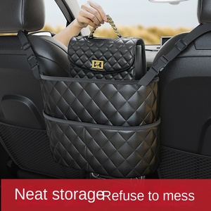 Langlebige JIAYI Anpassbare Auto-Aufbewahrungstasche Netztasche für Zwei Sitze PU-Leder 3-Fächer Neuer China-Chic Stil Maßanfertigung - Product Image 4