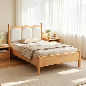 Base de Cama Minimalista de Madera con Cabecera Tapizada en Cuero Sintético, Diseño de Cama Suave - Product Image 2