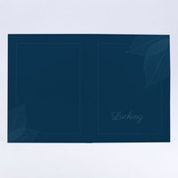 Carpeta azul personalizada de primera calidad, ranura para tarjeta elegante, soporte para documentos, carpeta de oficina ecológica duradera, carpeta profesional elegante