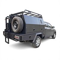 Caisse de chargement en aluminium sur mesure pour pick-up simple ou double cabine, avec toile de camping, revêtement thermolaqué, pour Hilux, camion robuste, auvent de pick-up, carrosserie de service