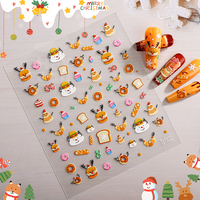 Autocollants pour ongles en forme d'arbre de Noël en relief 5D, métalliques, pailletés, pastel, scintillants, personnalisés OEM pour OEM ODM