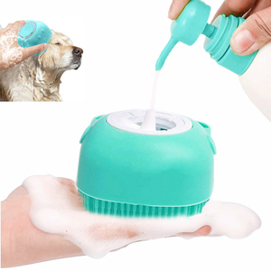 <b>Pets</b> Bath <b>Brush</b> Soap Dispensing Scrubber Eco-Friendly Soft Silicone <b>Pet</b> Shower Shampoo Massage Dispensers - Product Image 4