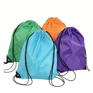 Hot Sale Custom Waterproof Durable Sports Gym Football Shopping Polyester Drawstring Backpack <b>Bags</b> for Promotional Gifts - Product Image 1