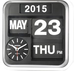 Multicolor Classic <strong>Retro</strong> Vintage Mechanical <strong>Flip</strong> Calendar Down Page Resin Desk <strong>Clock</strong> for Home Decor - Product Image 1