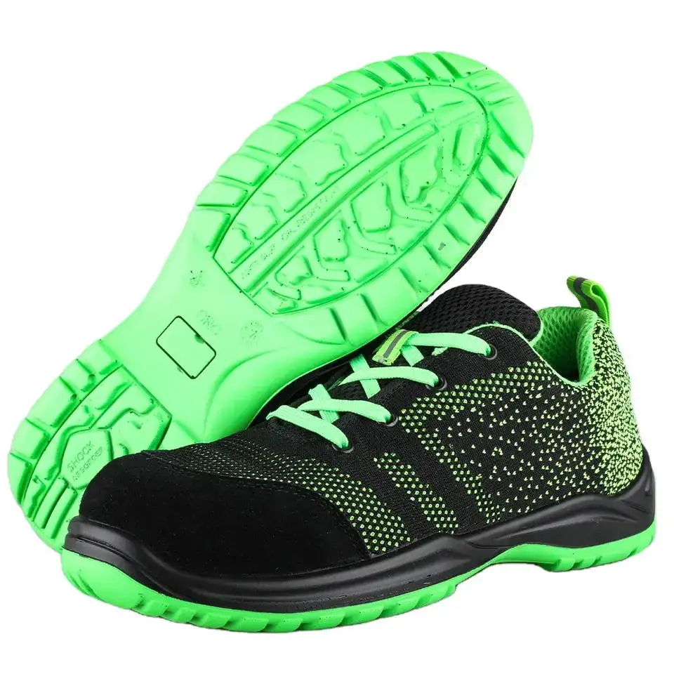Fashion fly knit upper fiberglass toe PU sole safety shoes s3 Light weight work shoes safety shoes steel toe for men