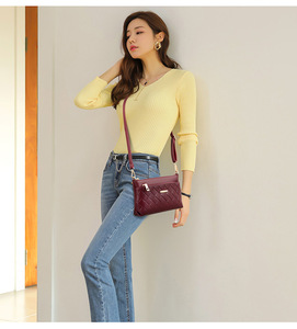 Women Branded Trend Hand Bag Female Causal Shoulder Handbags Embroidery Thread <b>Small</b> PU Leather Crossbody Bags - Product Image 6