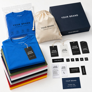 เสื้อยืดพรีเมียมผู้ชาย คอตตอน 100% เนื้อนุ่ม ระบายอากาศดี คอกลม คลาสสิค รับสกรีนโลโก้ ขายส่ง 14 สี ไซส์ S-4XL สีฟ้า - Product Image 5
