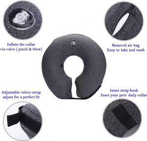 Collier de protection réglable en PVC USMILEPET pour chiens, collier de récupération souple pour animaux de compagnie qui ne bloque pas la vue, en peluche - Product Image 3