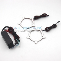 Anneau lumineux LED RGBW en forme d'étoile à cinq branches, effet de poursuite, pour décoration de voiture, 12V, accessoires universels de modification de phares