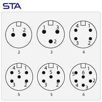 Conector Impermeable Mini de Plástico ALTW Hembra/Macho de 2, 3, 4, 5, 6, 8 Núcleos, Enchufe Eléctrico Roscado Tipo Bayoneta para Instalación en Campo