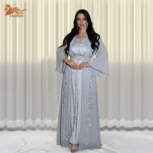 <strong>Abaya</strong> Dubai 2024 <strong>Chiffon</strong> <strong>Abaya</strong> 2 Pieces Set Diamond Flare Sleeve Ladies <strong>Abaya</strong> Dresses - Product Image 5