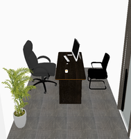Bureau de direction avec tiroir épaissi, table de travail pour employés, chaise et bureau combinés, bureau moderne de luxe léger en PVC