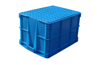 NEXARA Boîtes logistiques empilables en plastique XS500-320 HDEP à usage intensif Caisse solide durable avec conteneur à couvercle attaché