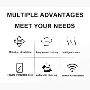 Comptoir multifonctionnel de cuisine commerciale 20 plateaux <span class=keywords><strong>four</strong></span> à vapeur <span class=keywords><strong>combiné</strong></span> électrique - Product Image 4