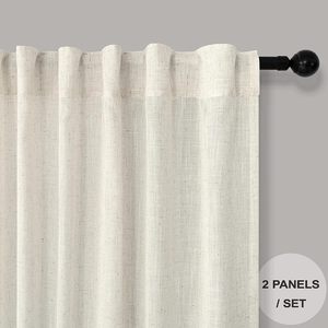 Rideaux <span class=keywords><strong>de</strong></span> cuisine en lin blanc texturé, style ferme, style café, à volants, à œillets, à poche <span class=keywords><strong>pour</strong></span> tringle, rideaux courts <span class=keywords><strong>pour</strong></span> <span class=keywords><strong>fenêtre</strong></span> <span class=keywords><strong>de</strong></span> <span class=keywords><strong>salle</strong></span> <span class=keywords><strong>de</strong></span> <span class=keywords><strong>bain</strong></span>, rideaux courts - Product Image 4