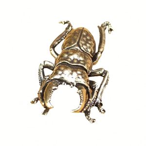 Adorno de Escarabajo de Latón Sólido OEM - Figura de Insecto de Metal Plateado con Impresión UV Moderna para Arte y Regalo Coleccionable - Product Image 4