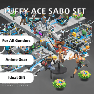 Vendita calda in PVC cartone animato giocattolo Action figure di Luffy Ace Sabo tre fratelli regalo perfetto per il compleanno dei bambini con ODM Box - Product Image 2