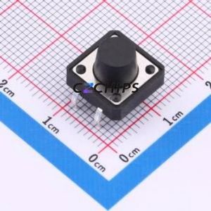 TS015-CBW1EH8.0 Tactile Switch Through hole-4P,12x12mm Switch Single Pole Single Throw Round Button 1.8N Through Hole - Product Image 1