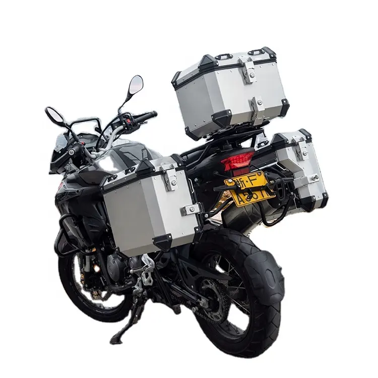 Kotak ekor samping sepeda motor, kotak ekor bahan Aloi aluminium 28L/36L/45L/55L/65L/80L/100L untuk Ducati Kawasaki Harley Honda Yamaha BMW