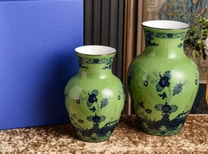 Italian Style Floral Porcelain <b>Vase</b> Set of 2 Large <b>Small</b> Ceramic <b>Vase</b> Tabletop Home Decor Flower <b>Vase</b> for Living Room Hotel - Product Image 4