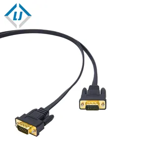 LJ hd 15pin nam để nam màu đen che chắn vga cáp màn hình cho bán