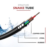 Caméra endoscopique P30, écran 4,3 pouces, câble rigide de 5 m, objectif de 8 mm, caméra serpent 1080P, caméra d'inspection de canalisation IP67