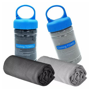 Sublimation de logo personnalisé, serviette de sport sur glace froide et fraîche en microfibre pour le sport, avec bouteille et refroidissement instantané - Product Image 1