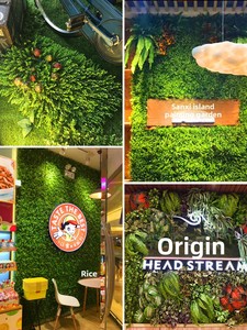 Mur végétal artificiel pastoral, plantes vertes, fleurs en plastique, gazon, décoration murale pour balcon et pelouse - Product Image 4