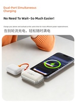 Batterie Externe Haute Capacité Intégrée 10000 mAh 5000 mAh USB-C Charge Rapide Bidirectionnelle Mini Chargeur Portable pour iPhone 17