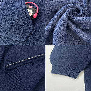 Maglione Casual da <span class=keywords><strong>Donna</strong></span> Venduto Direttamente dalla Fabbrica, <span class=keywords><strong>Cardigan</strong></span> Unisex con Cappuccio, Tinta Unita, Lavorato a Maglia con <span class=keywords><strong>Zip</strong></span> e Maniche Lunghe - Product Image 3