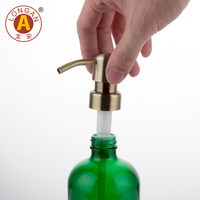 Bouteille de gel douche en verre avec pompe distributeur de savon liquide, format 28/2CC, pour shampoing, emballage en verre, acceptant la personnalisation ODM