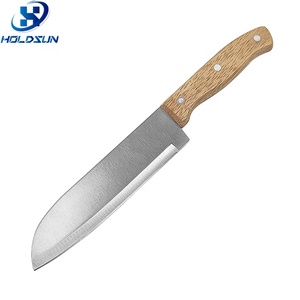 Dao Santoku Nhật Bản đa năng chuyên nghiệp 6.5 inch bằng thép không gỉ, cán gỗ, dùng cho nhà bếp gia đình - Product Image 4