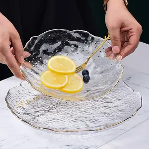 定制蛋糕甜点玻璃餐盘水果玻璃充电器餐盘玻璃板