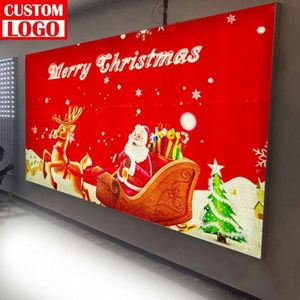 จอแสดงผล LED ติดผนังแบบกันน้ำ กรอบอะลูมิเนียมรูปทรงสี่เหลี่ยมผืนผ้าสั่งทำได้ สีสันตามสั่ง รองรับหลายแรงดันไฟฟ้า สำหรับร้านค้า ร้านอาหาร และธุรกิจ - Product Image 1