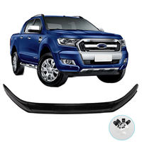 Accessoires Protection de capot Pare-insectes avant Déflecteur de capot ABS Installation facile pour FORD RANGER T7 2015-2018